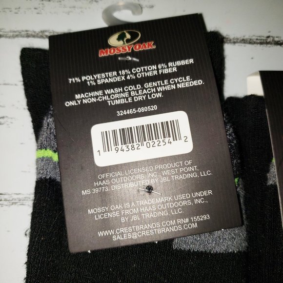 3 Pk Men's Mossy Oak Work Socks Moisture Wicking - Picture 12 of 13